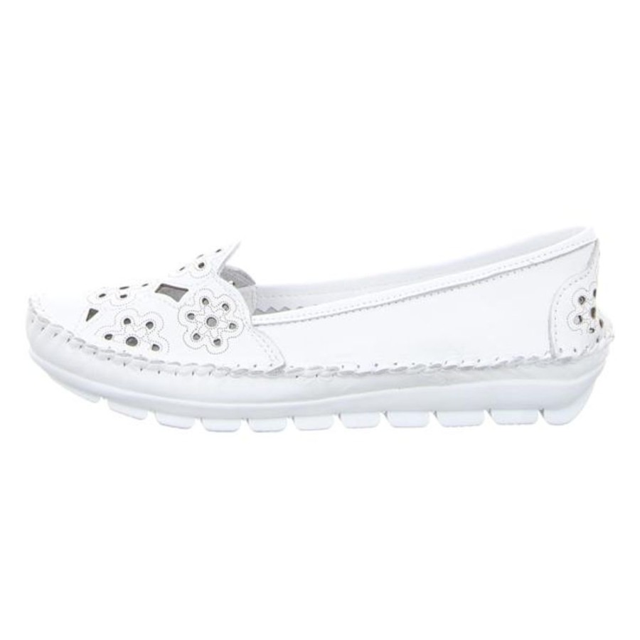 Damen Gemini Halbschuhe | Gemini - Slipper - Weiss