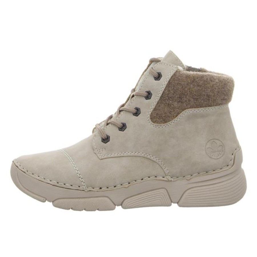 Damen Rieker Stiefeletten | Rieker - Schnurschuhe - Beige