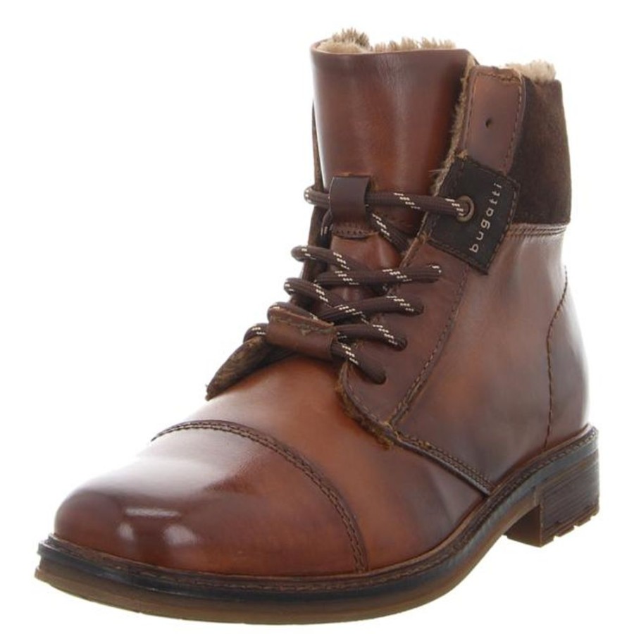 Herren Bugatti Stiefel | Bugatti - Stiefeletten - Mirato - Cognac