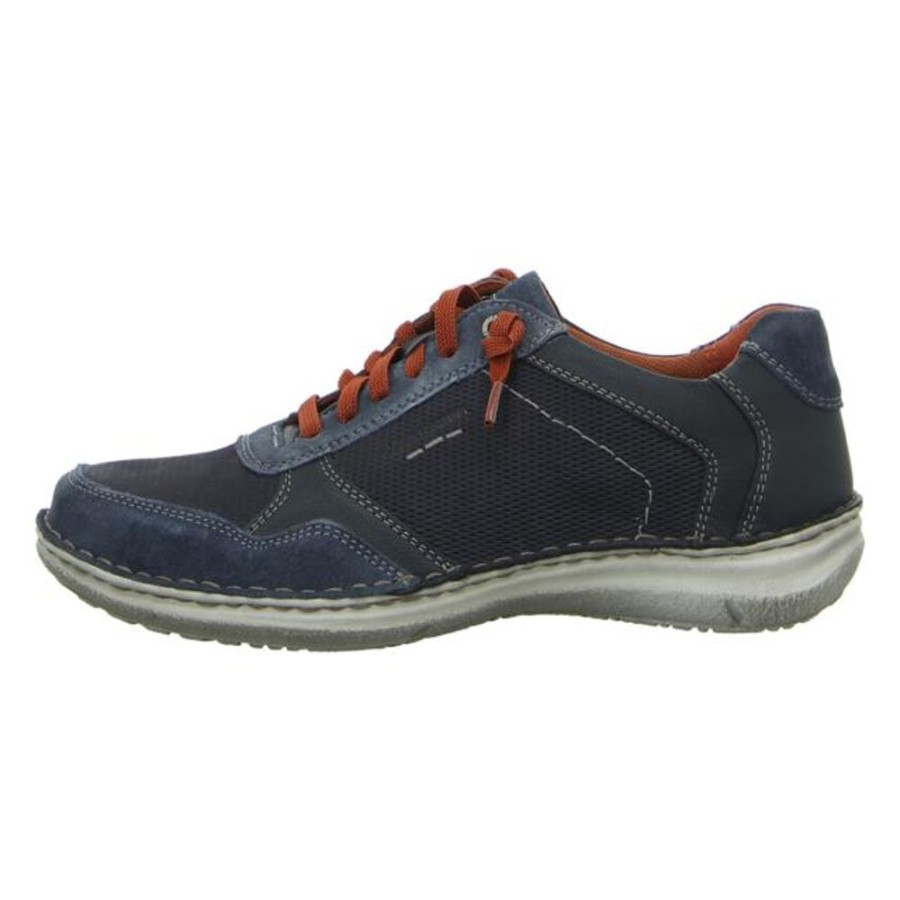 Herren Josef Seibel Sneaker | Josef Seibel - Schnurschuhe - Anvers 97 - Blau-Kombi