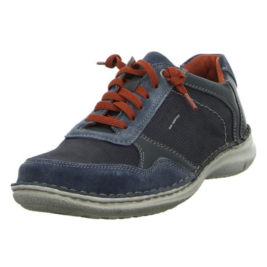 Herren Josef Seibel Sneaker | Josef Seibel - Schnurschuhe - Anvers 97 - Blau-Kombi