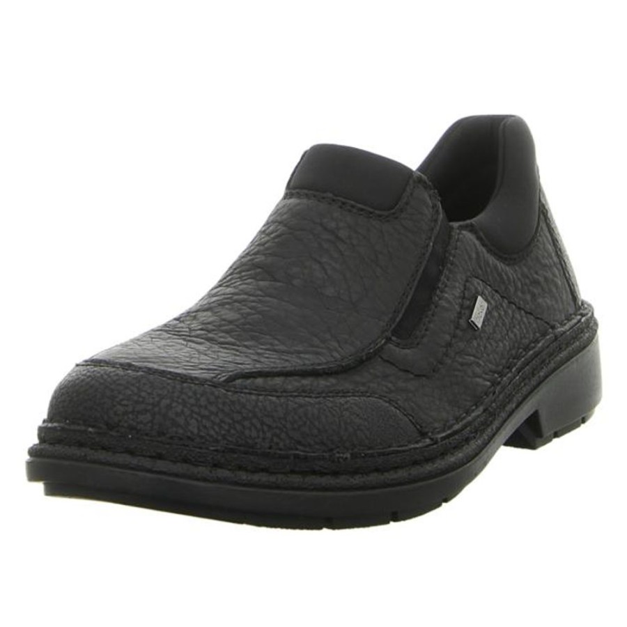 Herren Rieker Halbschuhe | Rieker - Slipper - Extra Weit - Schwarz