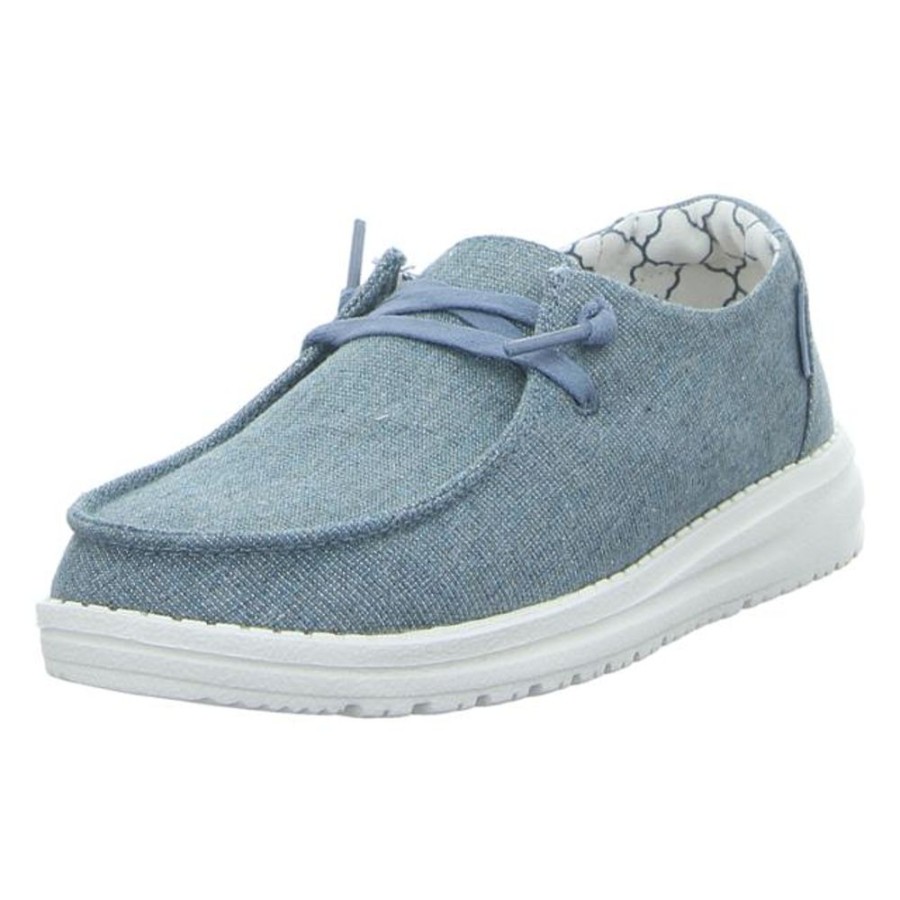 Damen Hey Dude Schnurschuhe | Hey Dude - Schnurschuhe - Wendy Sparkling - Blue Stone