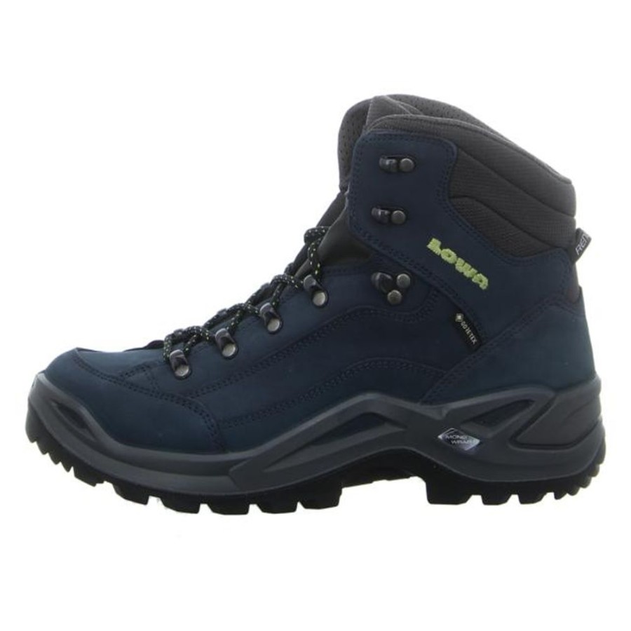 Herren Lowa Stiefel | Lowa - Outdoor-Schuhe - Renegade Gtx Mid - Dunkelblau/Limone