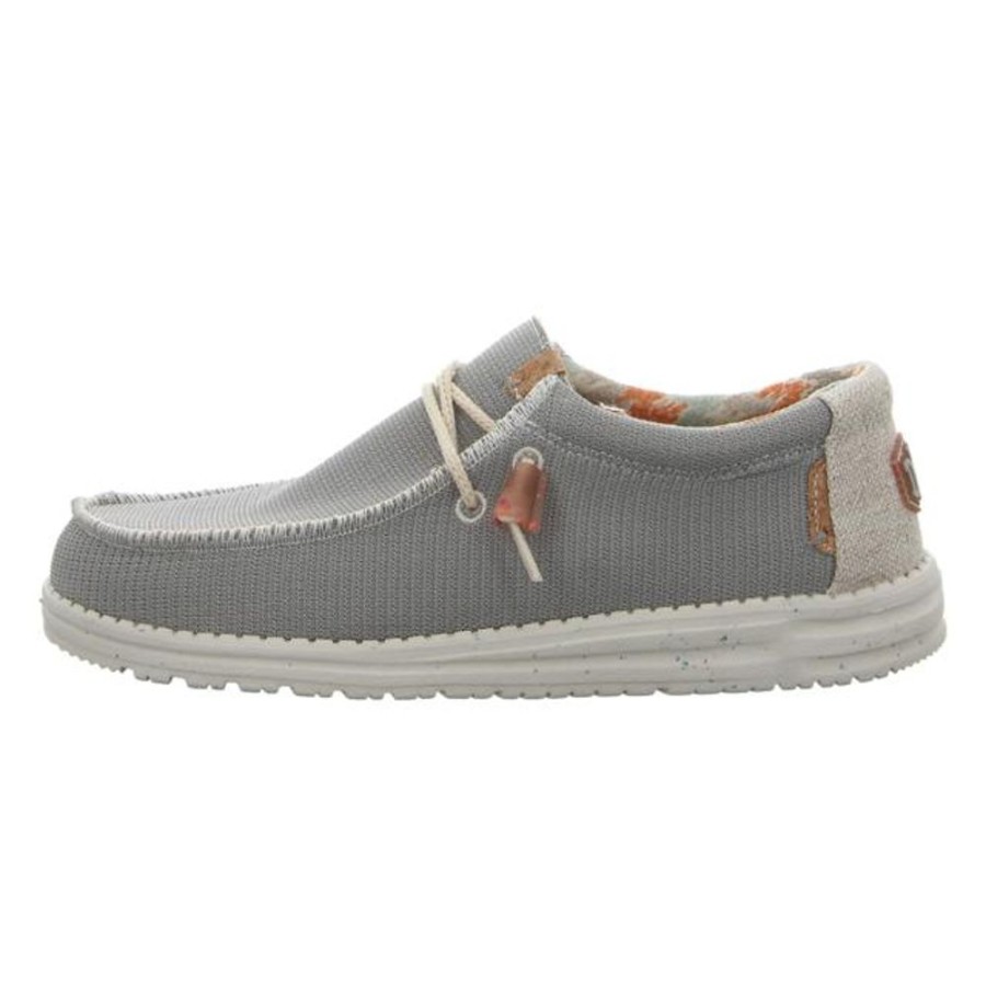 Herren Hey Dude Schnurschuhe | Hey Dude - Schnurschuhe - Wally Knit - Cobblestone