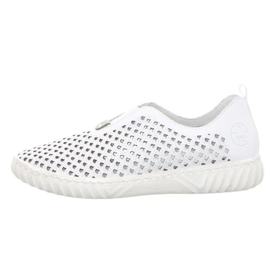 Damen Rieker Halbschuhe | Rieker - Slipper - Weiss