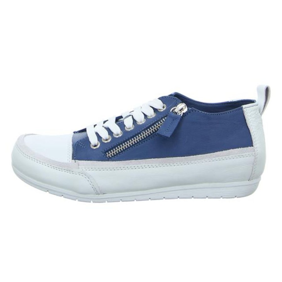 Damen Andrea Conti Schnurschuhe | Andrea Conti - Schnurschuhe - Jeans/Weis