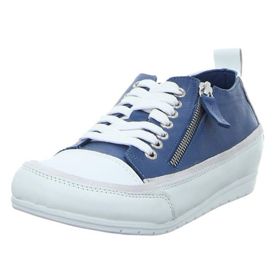 Damen Andrea Conti Schnurschuhe | Andrea Conti - Schnurschuhe - Jeans/Weis