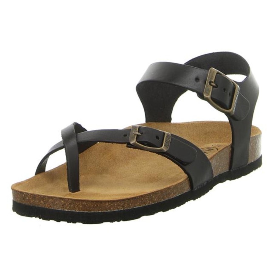 Damen Plakton Sandaletten | Plakton - Zehentrenner - Zomba - Negro