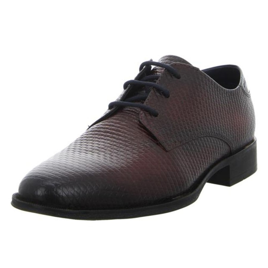 Herren Bugatti Business Schuhe | Bugatti - Schnurschuhe - Zavinio - Dark Red