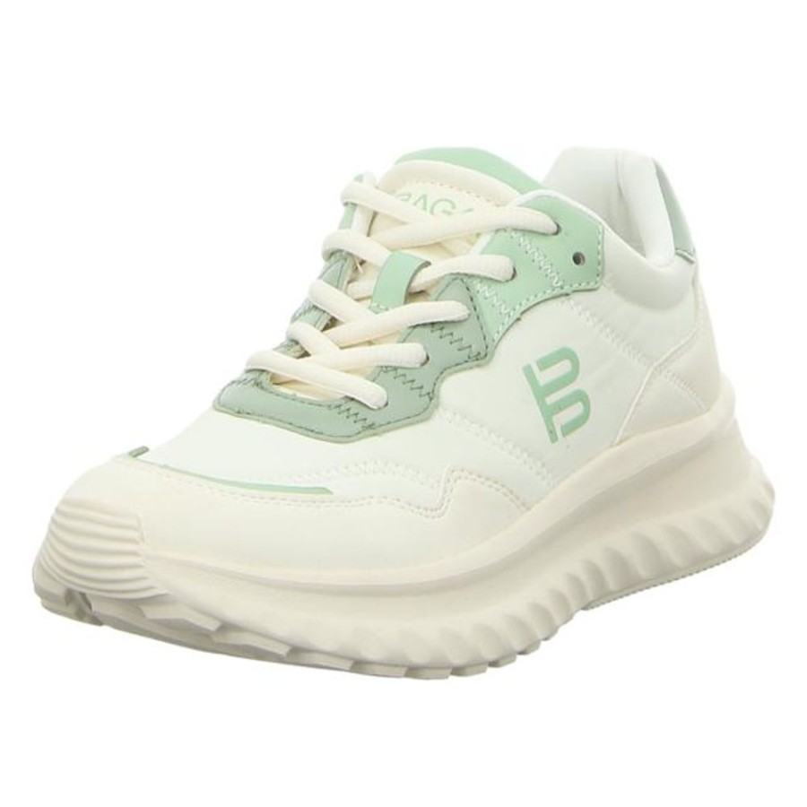 Damen Bagatt Sneaker | Bagatt - Sneaker - Lecce - Offwhite/Light Green