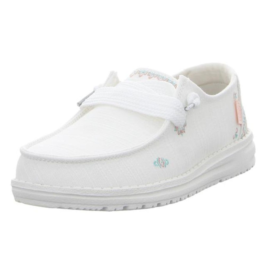 Damen Hey Dude Schnurschuhe | Hey Dude - Schnurschuhe - Wendy Flora - Lily White