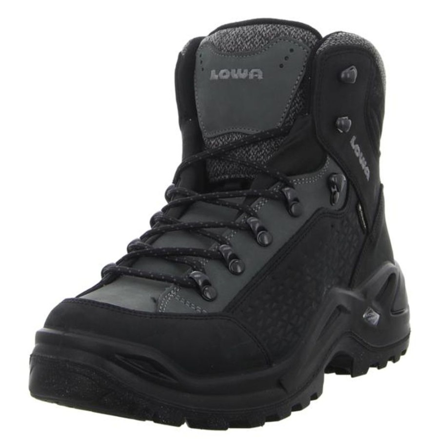 Herren Lowa Stiefel | Lowa - Outdoor-Schuhe - Renegade Warm Gtx Mi - Schwarz/Grau