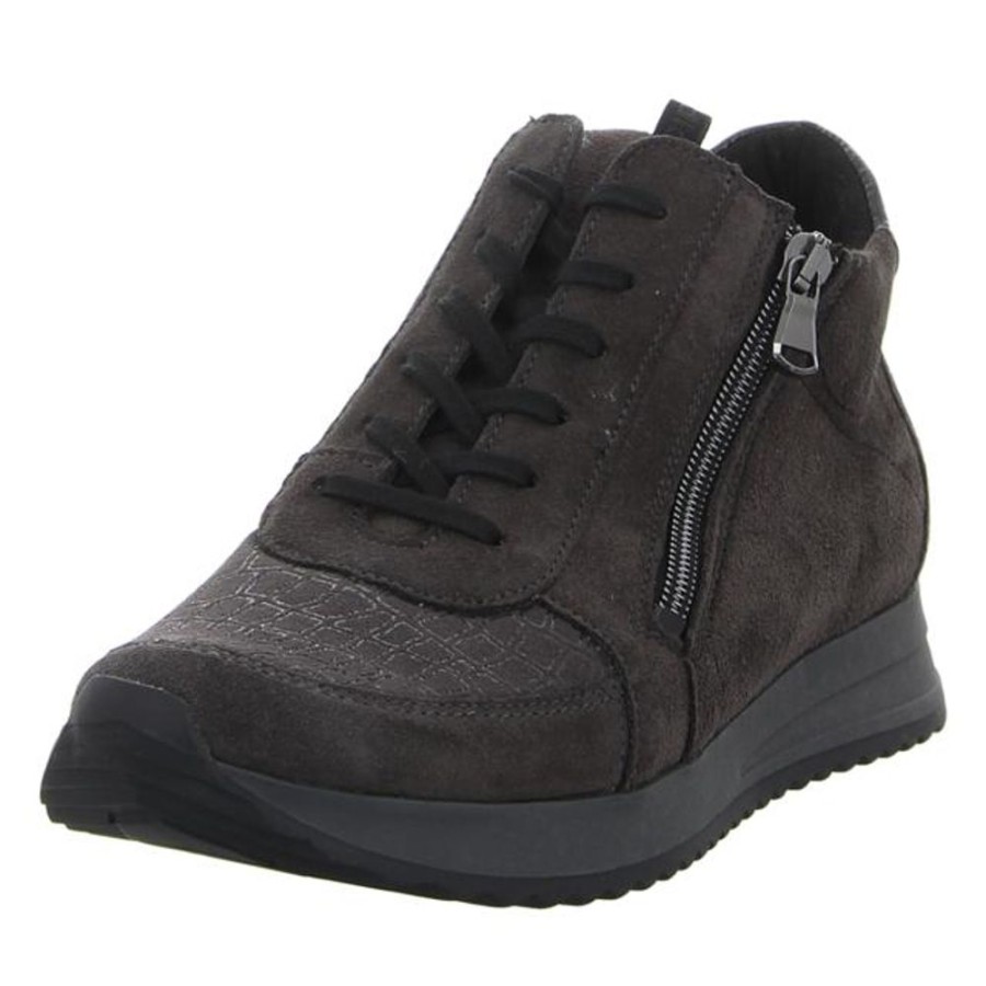 Damen Waldläufer Sneaker | Waldlaufer - Stiefeletten - H-Vicky - Carbon