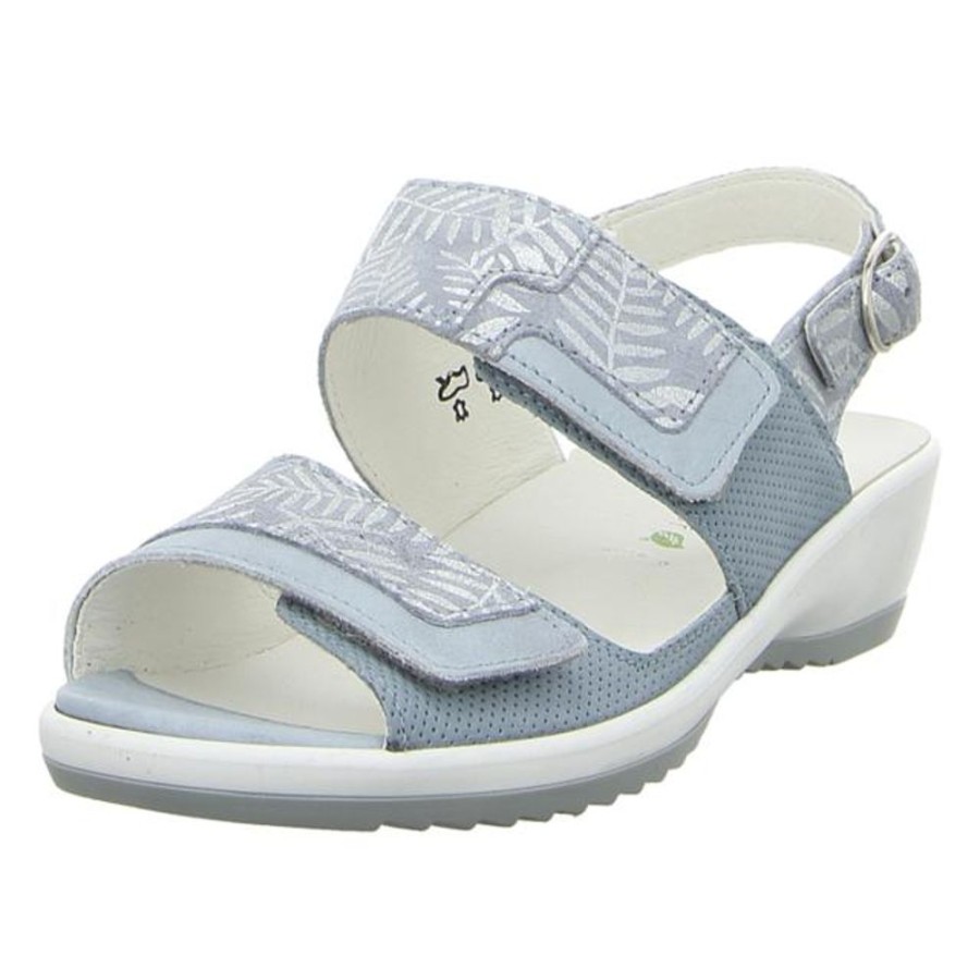 Damen Waldläufer Sandaletten | Waldlaufer - Sandalen - Ginger - Blau-Kombi