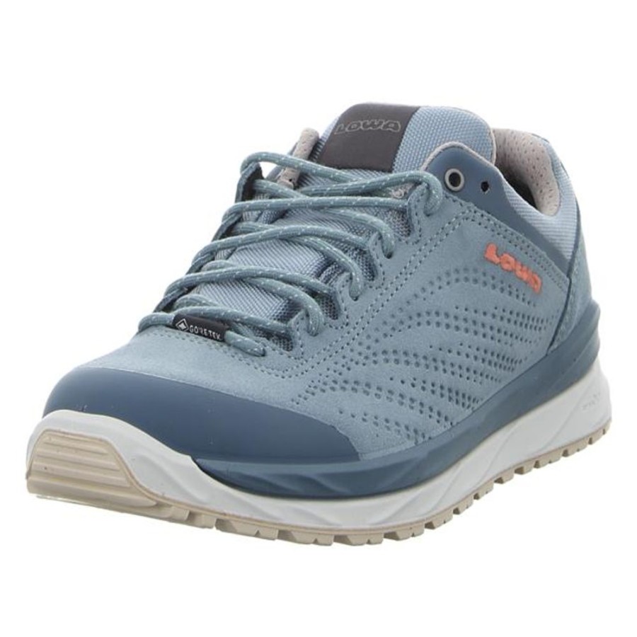 Damen Lowa Schnurschuhe | Lowa - Schnurschuhe - Malta Gtx Lo Ws - Eisblau/Mandarine