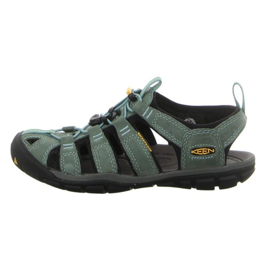 Damen Keen Sandaletten | Keen - Sandalen - Clearwater Cnx Leather - Mineral Blue/Yellow