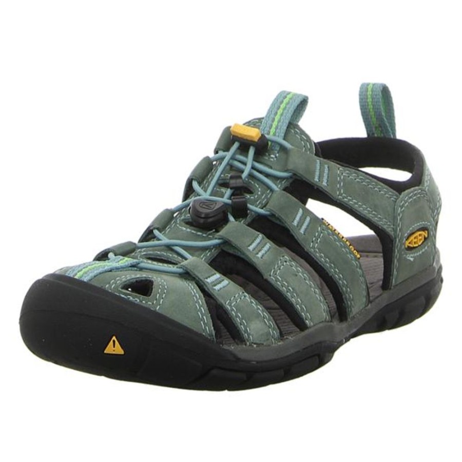 Damen Keen Sandaletten | Keen - Sandalen - Clearwater Cnx Leather - Mineral Blue/Yellow