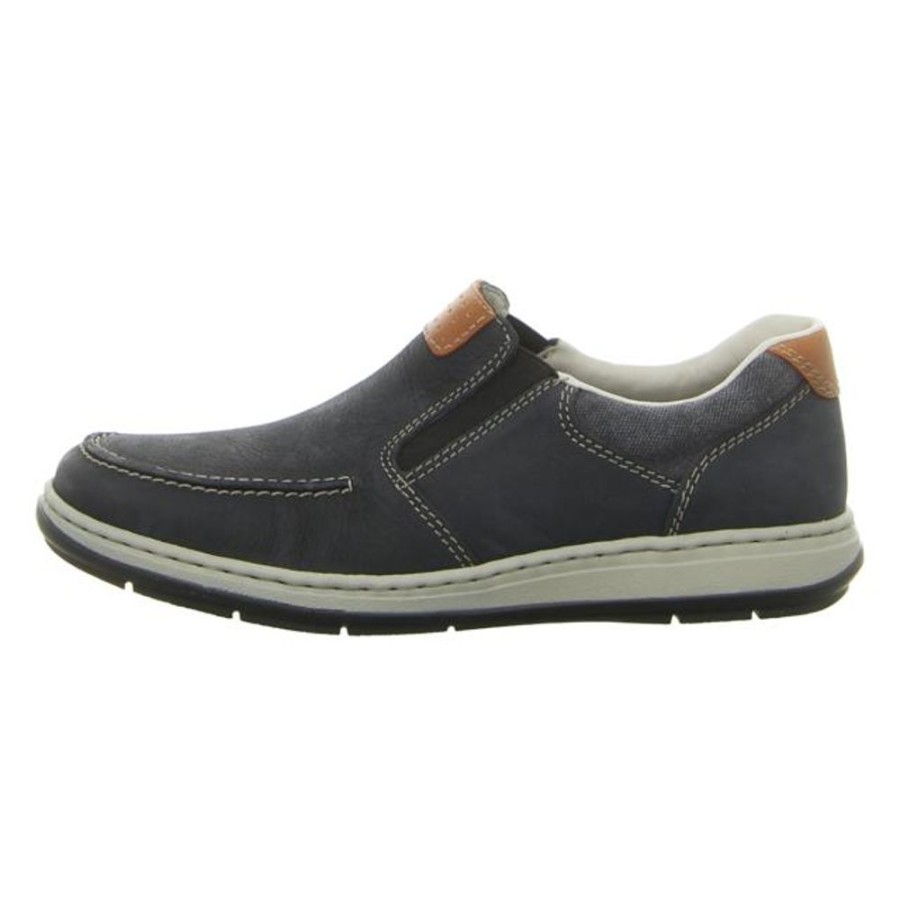 Herren Rieker Halbschuhe | Rieker - Slipper - Blau