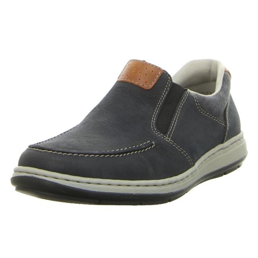 Herren Rieker Halbschuhe | Rieker - Slipper - Blau