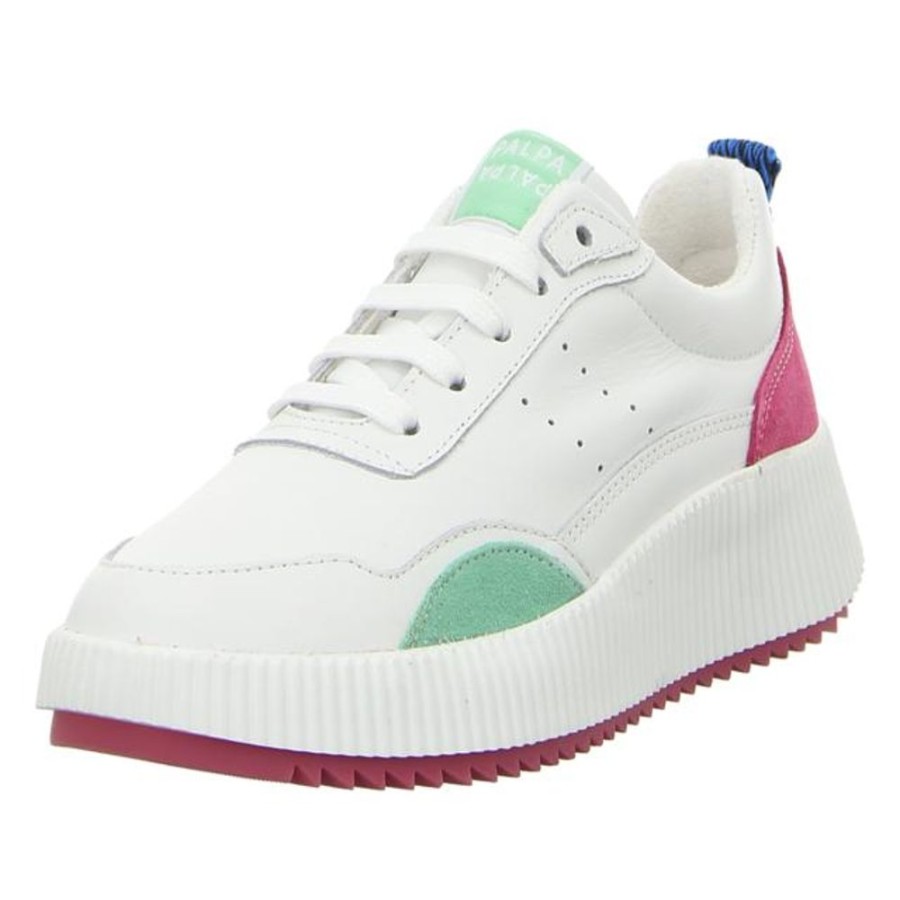 Damen ONLINE SHOES Sneaker | Online Shoes - Sneaker - Chavi - White/Green/Fuchsia