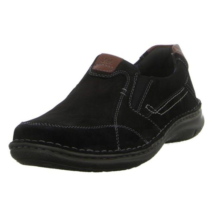 Herren Josef Seibel Halbschuhe | Josef Seibel - Slipper - Anvers 63 - Schwarz-Kombi