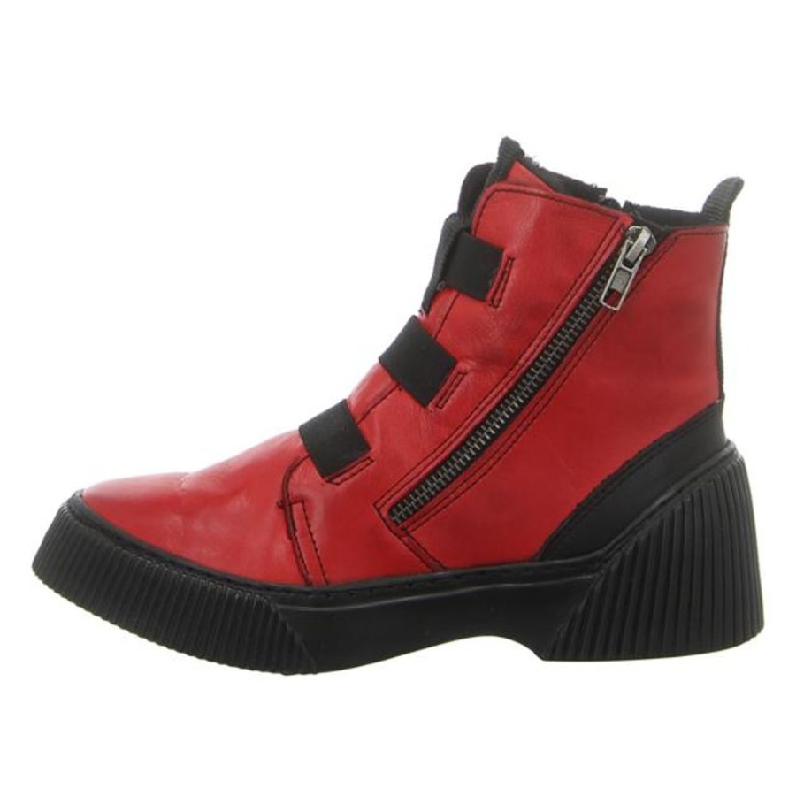 Damen Gemini Stiefeletten | Gemini - Stiefeletten - Rot/Schwarz