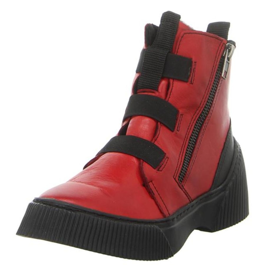 Damen Gemini Stiefeletten | Gemini - Stiefeletten - Rot/Schwarz