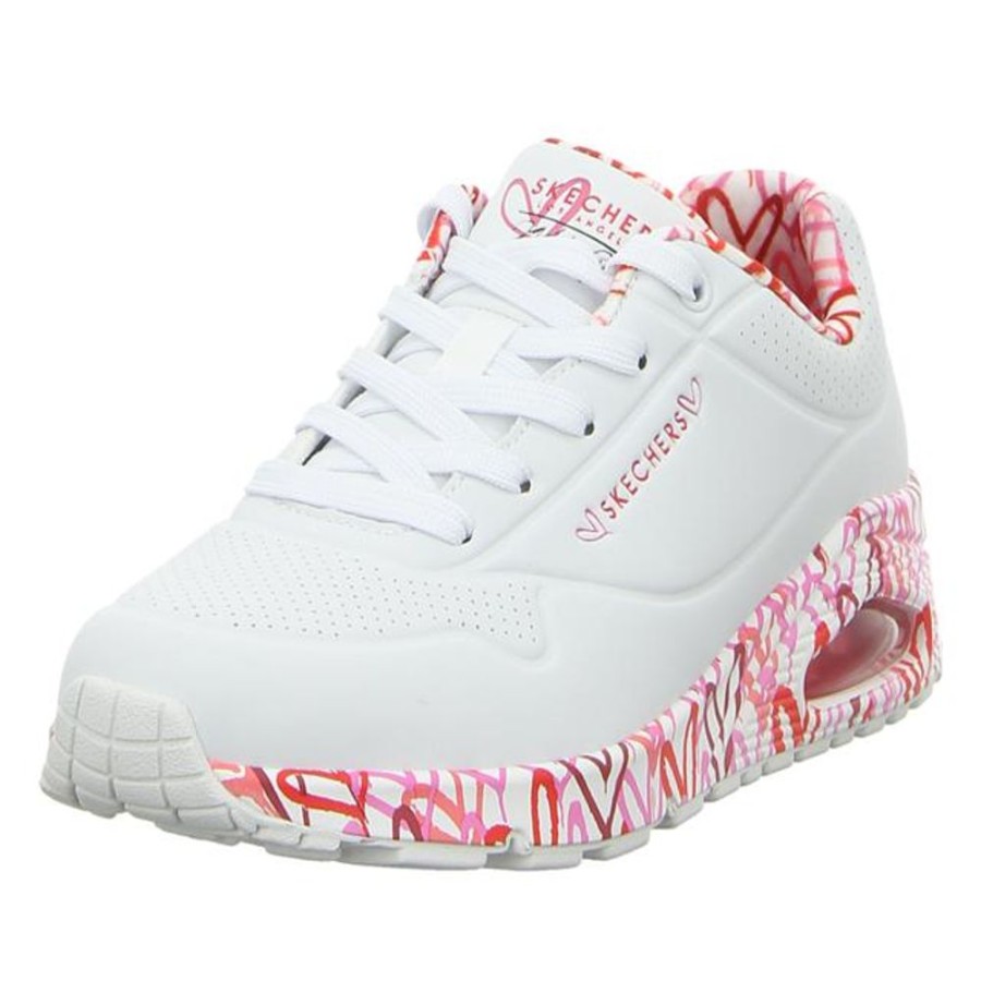 Damen Skechers Sneaker | Skechers - Sneaker - Skechers X Jgoldcrow - White/Red&Pink