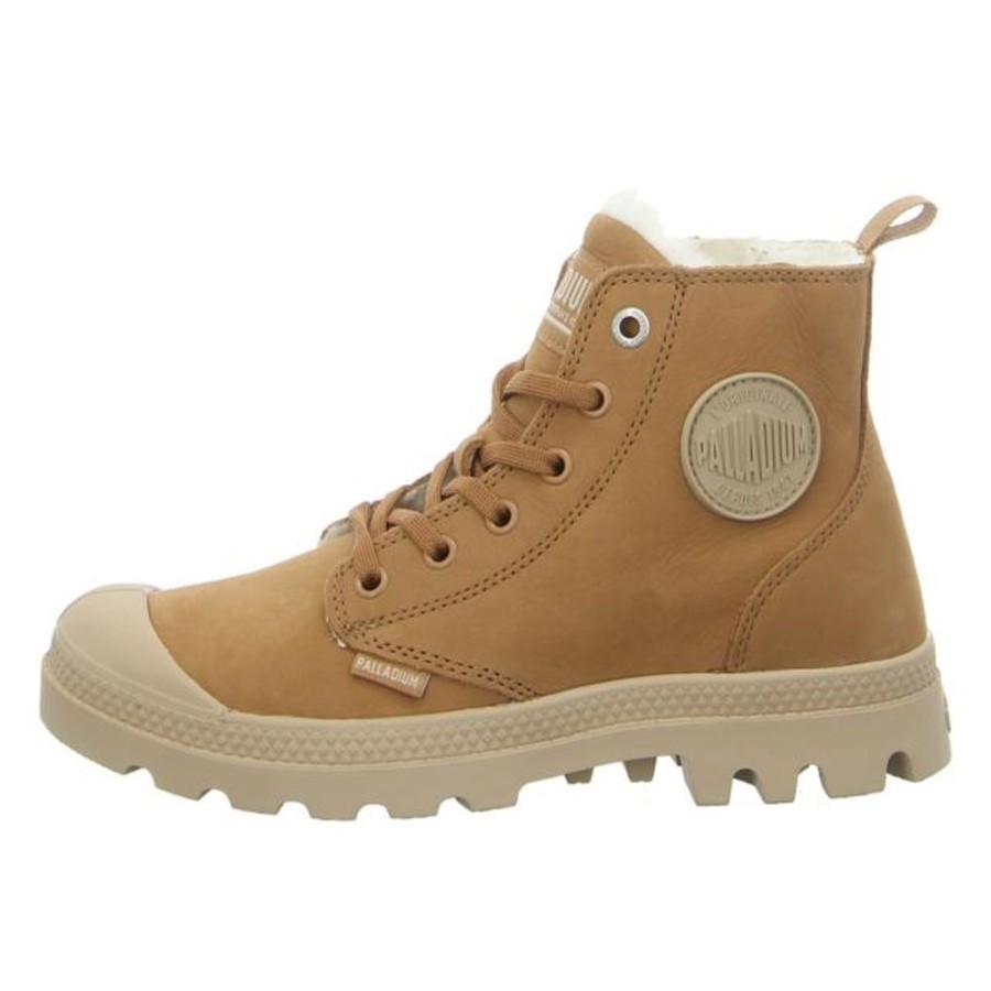 Damen Palladium Stiefeletten | Palladium - Schnurschuhe - Pampa Hi Zip Wl - Dear Brown