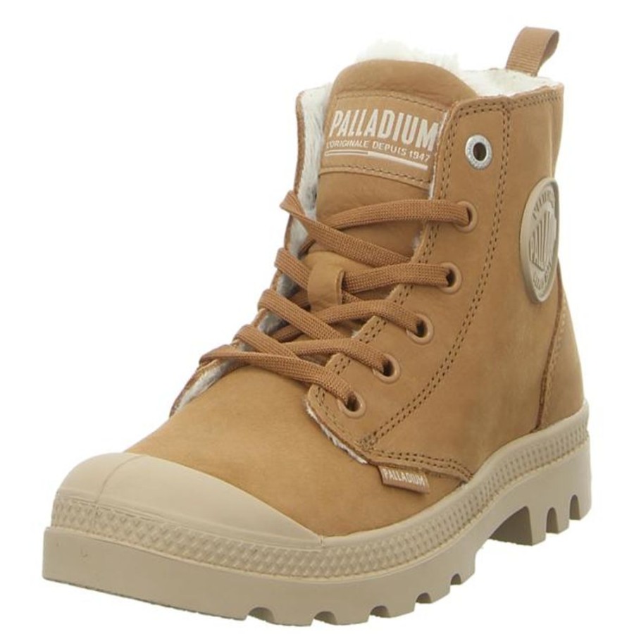 Damen Palladium Stiefeletten | Palladium - Schnurschuhe - Pampa Hi Zip Wl - Dear Brown