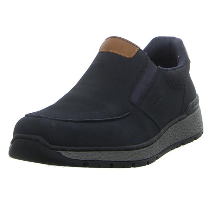 Herren Rieker Halbschuhe | Rieker - Slipper - Blau