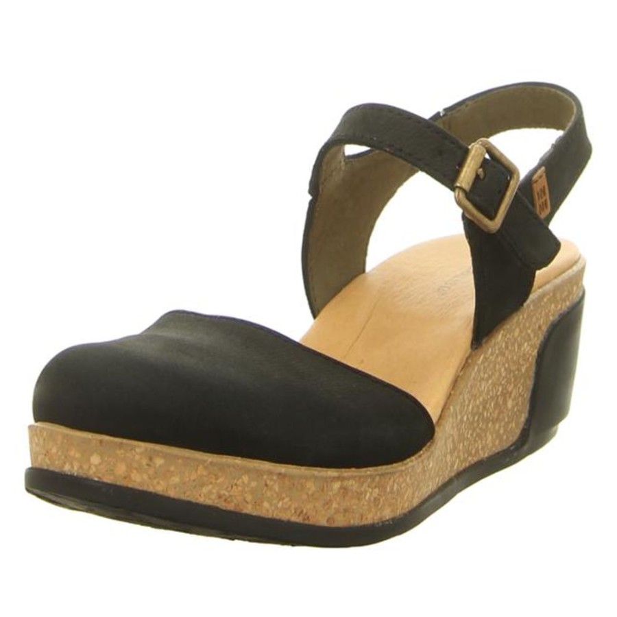 Damen El Naturalista Sandaletten | El Naturalista - Sandaletten - Leaves - Black