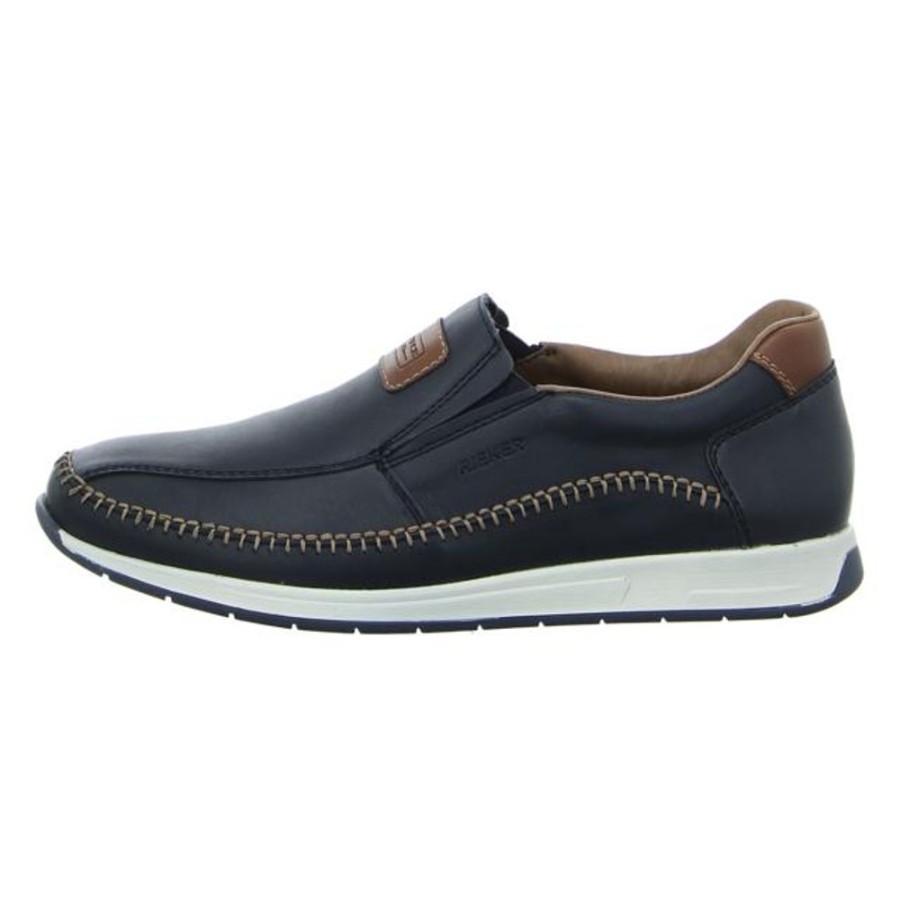 Herren Rieker Halbschuhe | Rieker - Slipper - Blau