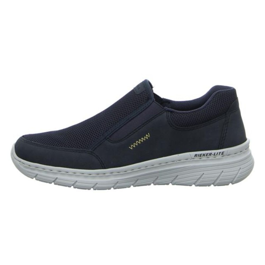 Herren Rieker Halbschuhe | Rieker - Slipper - Blau