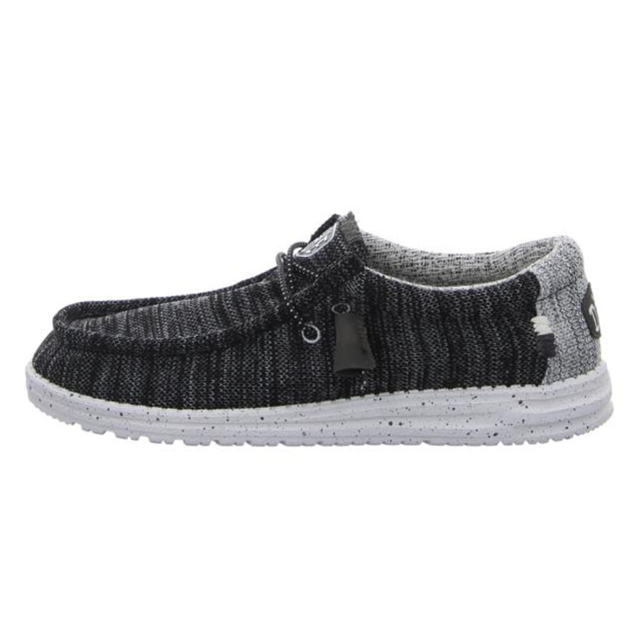 Herren Hey Dude Schnurschuhe | Hey Dude - Schnurschuhe - Wally Stretch Mix - Meteorite