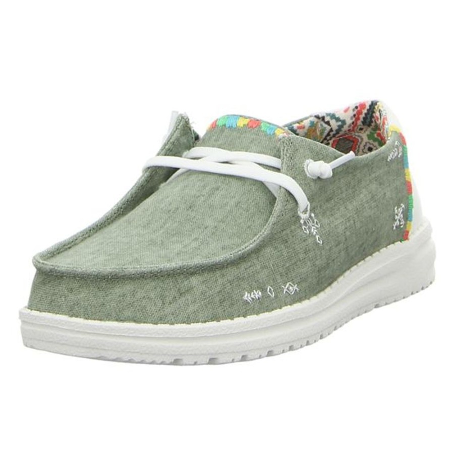 Damen Hey Dude Schnurschuhe | Hey Dude - Schnurschuhe - Wendy Boho - Olive