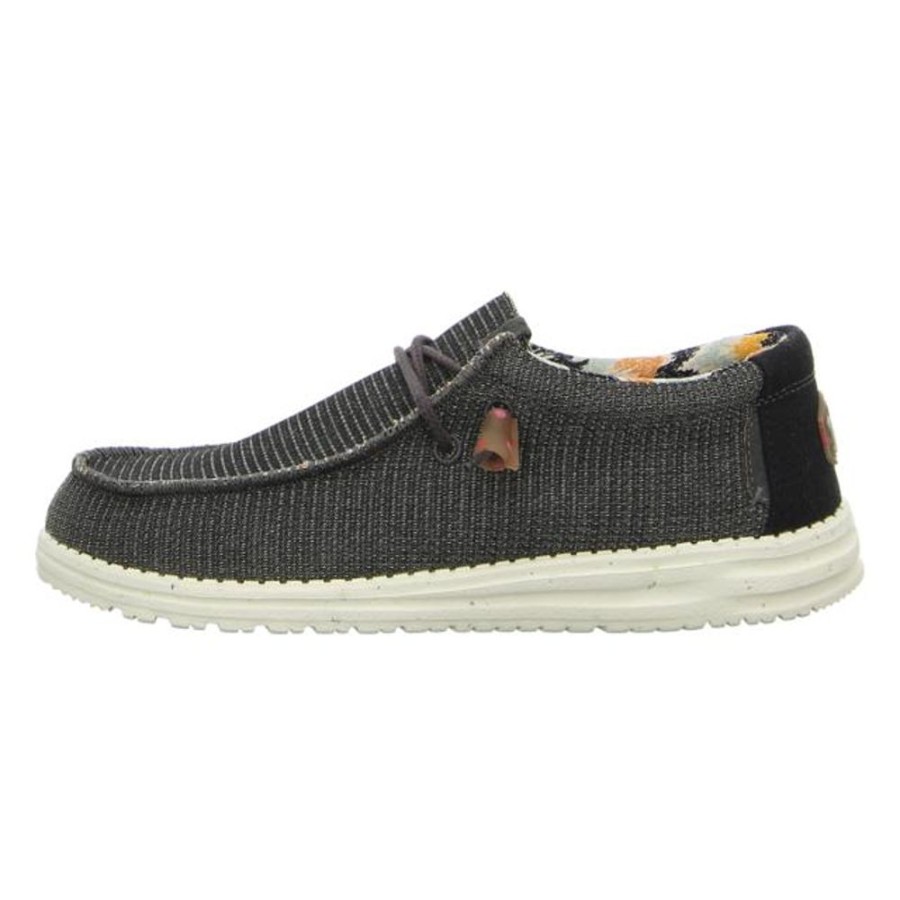 Herren Hey Dude Schnurschuhe | Hey Dude - Schnurschuhe - Wally Knit - Charcoal