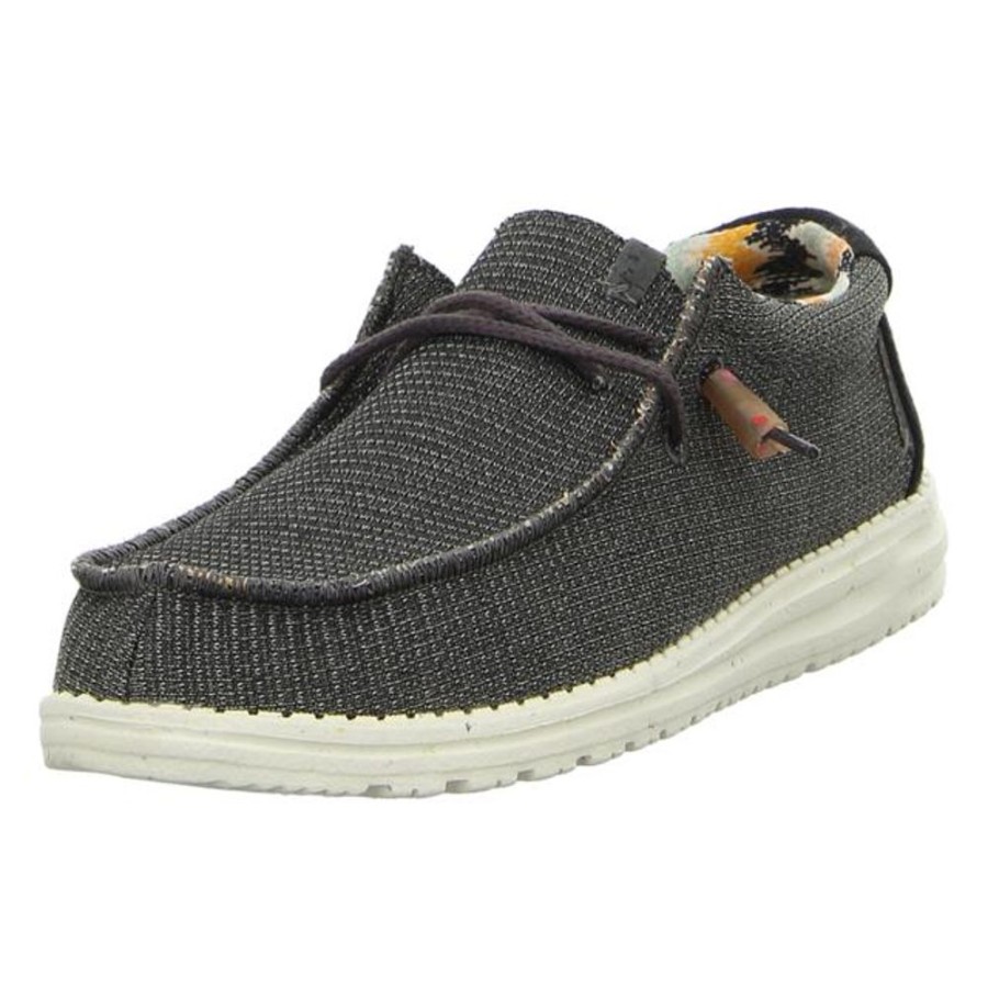 Herren Hey Dude Schnurschuhe | Hey Dude - Schnurschuhe - Wally Knit - Charcoal