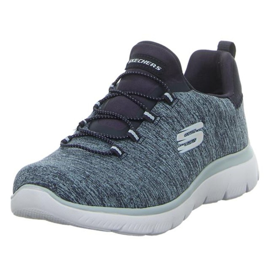 Damen Skechers Halbschuhe | Skechers - Slipper - Summits-Quick Getaway - Navy Light Blue