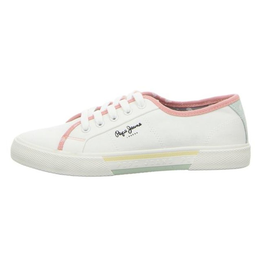 Damen Pepe Jeans Sneaker | Pepe Jeans - Sneaker - Brady Bandan W - Weiss