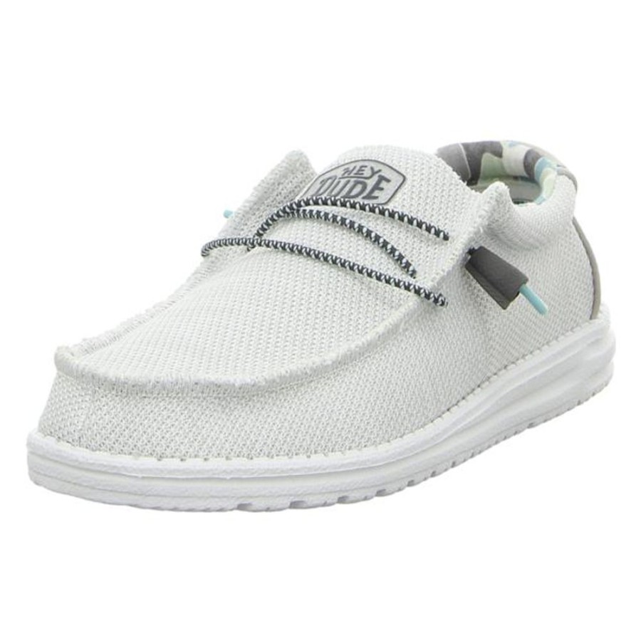 Herren Hey Dude Halbschuhe | Hey Dude - Slipper - Wally Sox Triple Needle - Star White