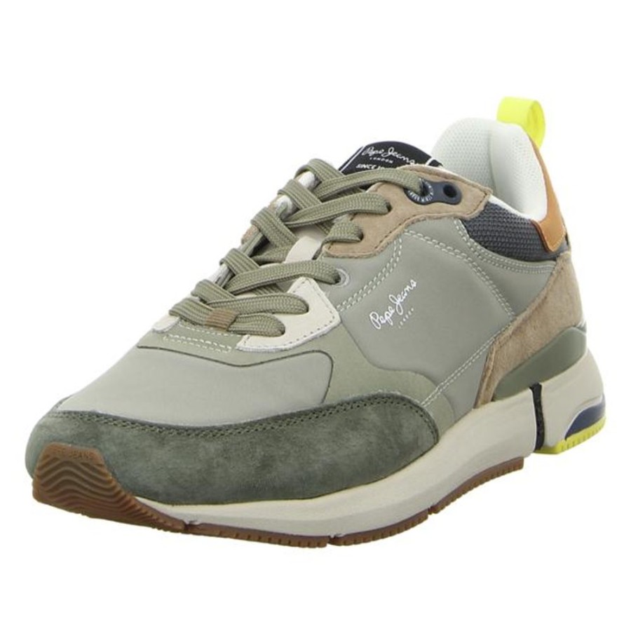 Herren Pepe Jeans Sneaker | Pepe Jeans - Sneaker - London Pro Vint - Khaki Green