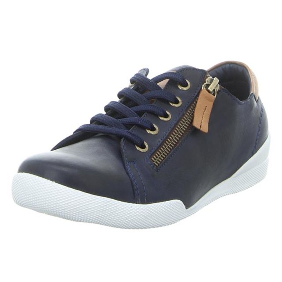 Damen Andrea Conti Schnurschuhe | Andrea Conti - Schnurschuhe - D.Blau/Brandy