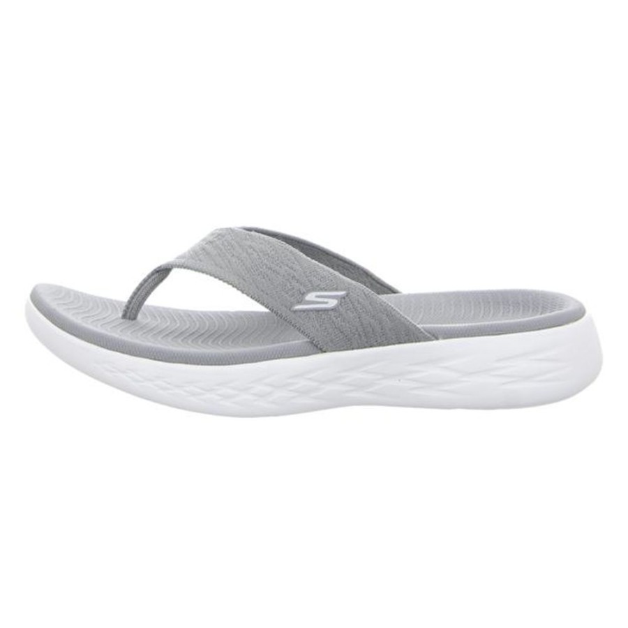 Damen Skechers Pantoletten | Skechers - Zehentrenner - On-The-Go 600-Sunny - Gray