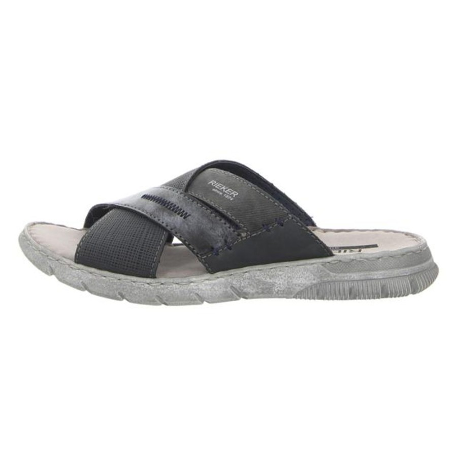 Herren Rieker Offene Schuhe | Rieker - Pantoletten - Grau