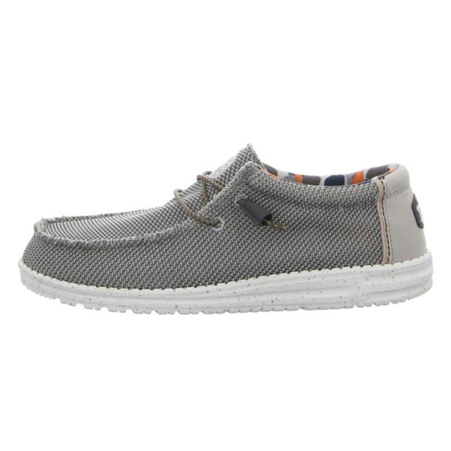 Herren Hey Dude Schnurschuhe | Hey Dude - Schnurschuhe - Wally Sox Stitch - Asphalt