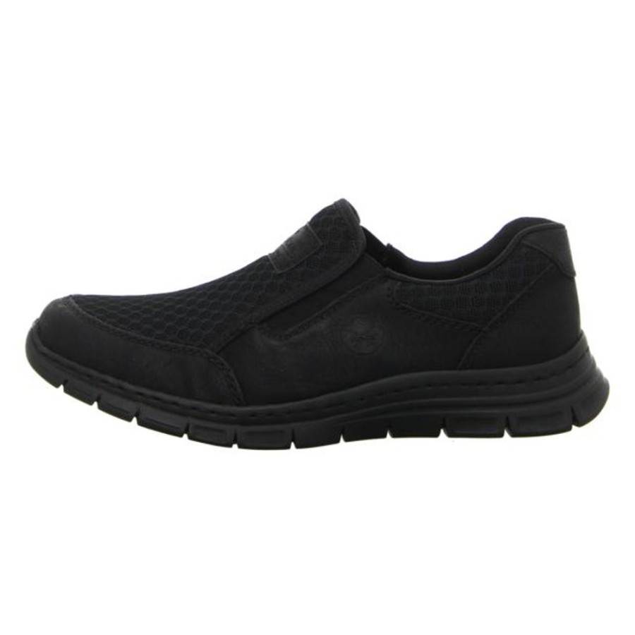 Herren Rieker Halbschuhe | Rieker - Slipper - Schwarz