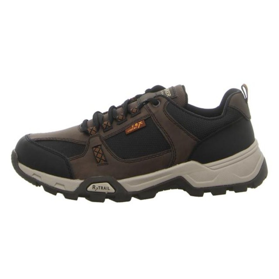 Herren Rieker Outdoor Schuhe | Rieker - Schnurschuhe - Grau-Kombi