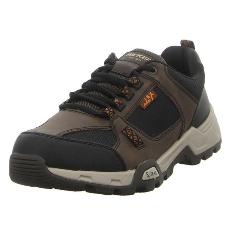 Herren Rieker Outdoor Schuhe | Rieker - Schnurschuhe - Grau-Kombi